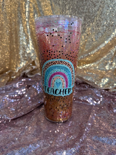 Teacher plastic snow globe